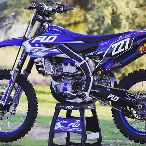 Yamaha YZ450F with Core Grip frame grip tape guards
