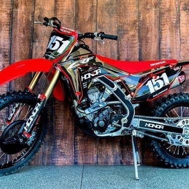 Honda CRF450R with Core Grip frame grip tape guards